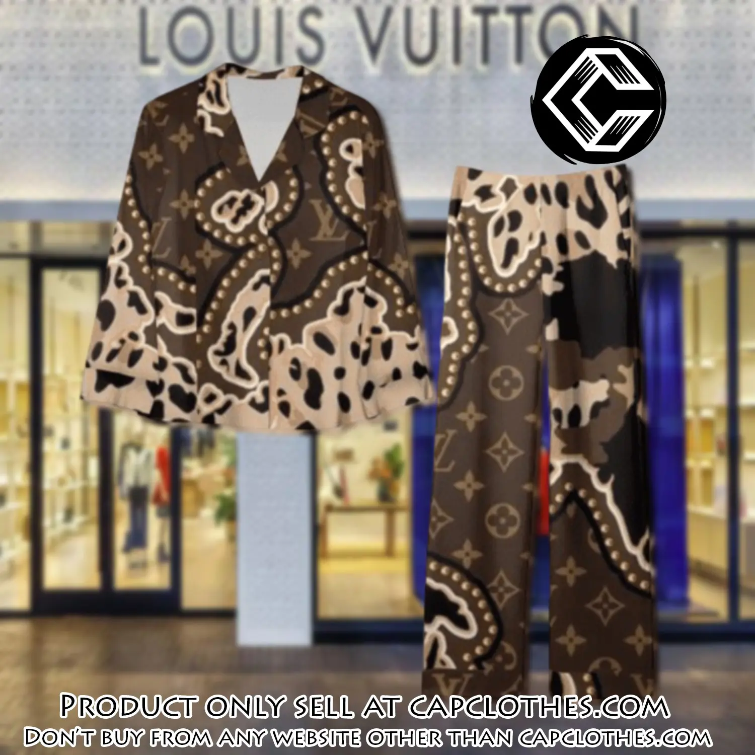 Trending luxury lv satin pajama set pjs1083 cc1721122